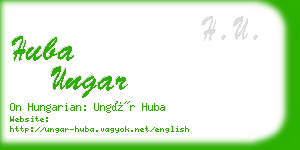 huba ungar business card